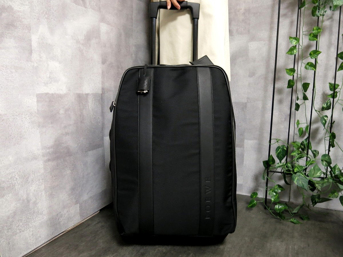 ヤフオク! - 美品 LOEWE ロエベ ロゴ型押し キャンバス レザ...
