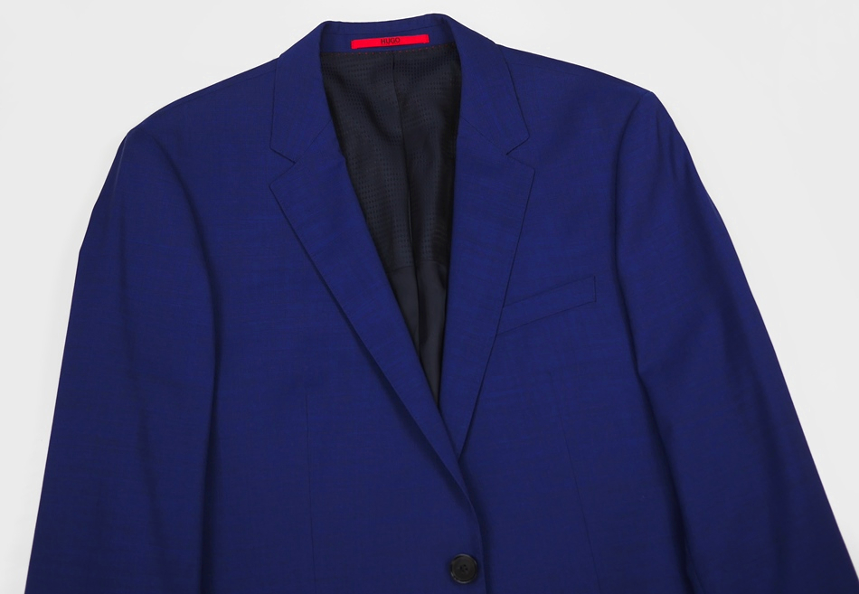 新品99,000円 HUGO BOSSテーラードジャケット ブレザーXLメンズLサイズ48ネイビー38Rビジネス濃紺マルゾット社イタリア製フォーマル ブルー_画像1