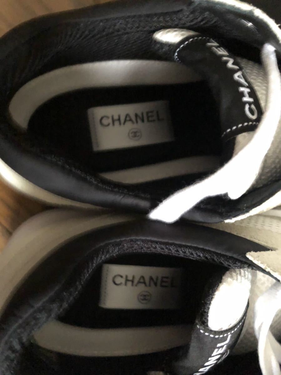 CHANEL 新作メンズスニーカー　異素材ミックス　シャネルロゴ　NIKE ティファニー型モデル_画像7