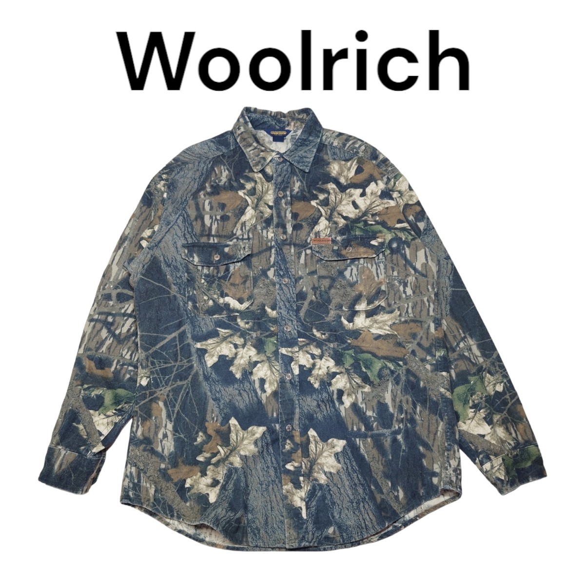 売れ筋アイテムラン Woolrich リアルツリーカモ 長袖 ボタンシャツ 総