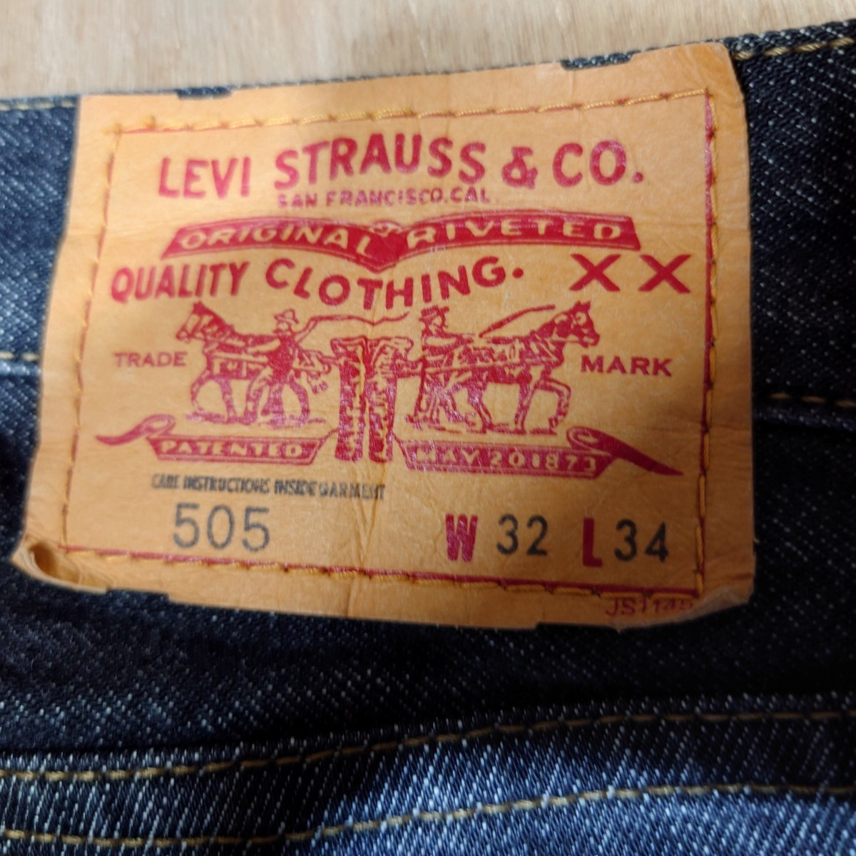 Levis 505　ブラックデニム　ジーンズ　古着　リーバイス　日本製_画像6