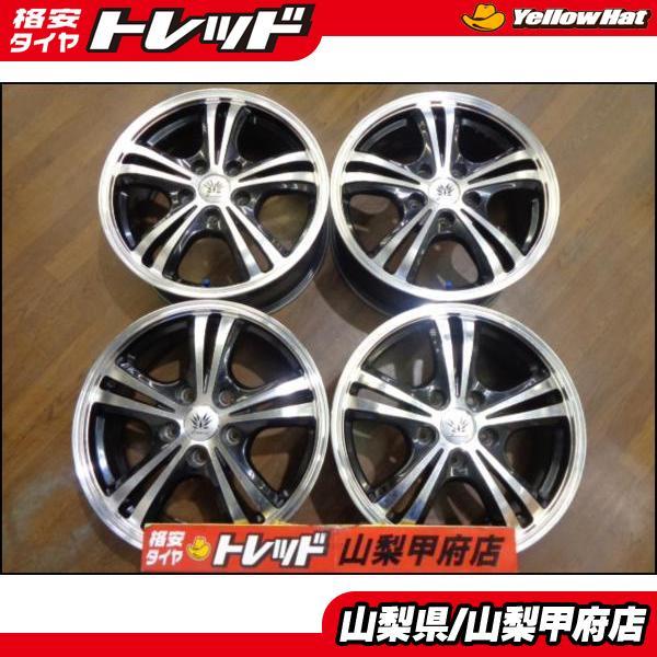 大特価 送料無料 中古ホイール 4枚 LEHRMEISTER レアマイスター 16インチ 6.5J +53 5H 114.3 エスティマ カムリ クラウン ブレビス ティア