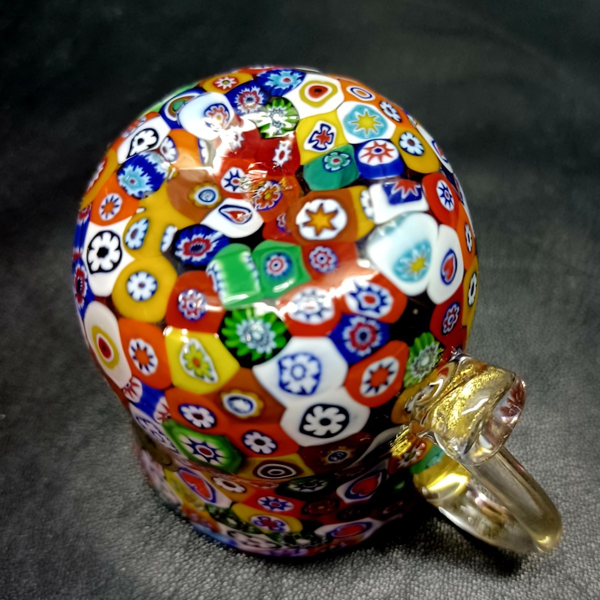 MURANO】ITALY☆ムラノ ミルフィオリ ティーカップ&ソーサー MURANO】ITALY☆ムラノ ミルフィオリ ティーカップ&ソーサー