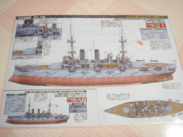 カラーイラスト　帝国海軍　戦艦　富士型_画像1