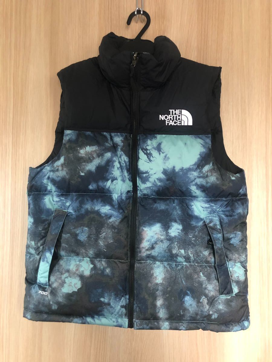 the north face 豹柄ダウンベスト