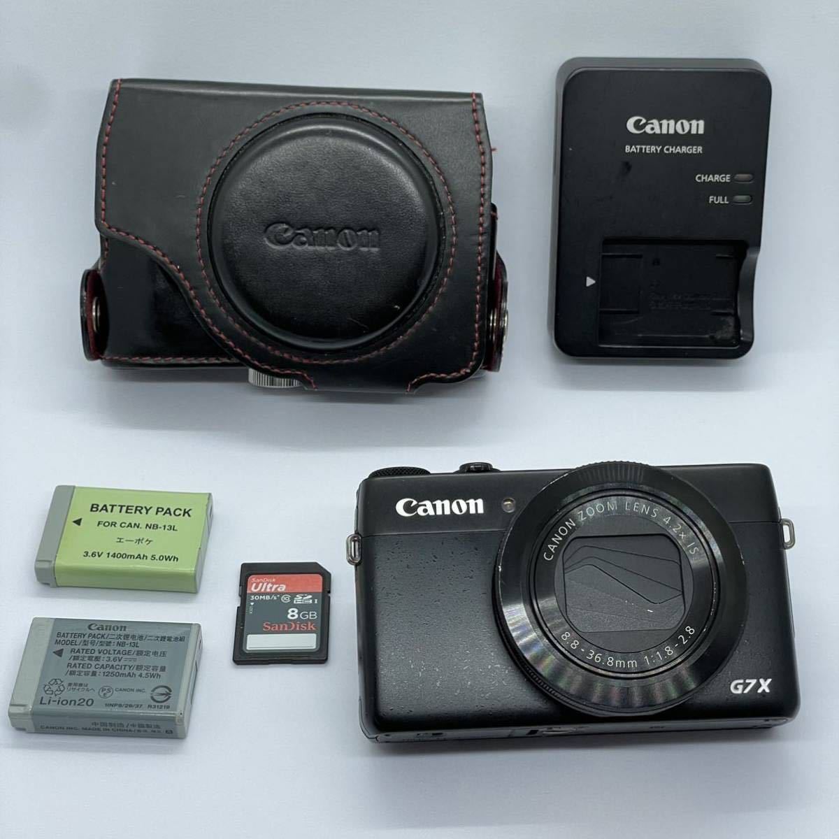 Canon PowerShot G7X 本革ケースSDカード予備バッテリー付 www.rotonda ...