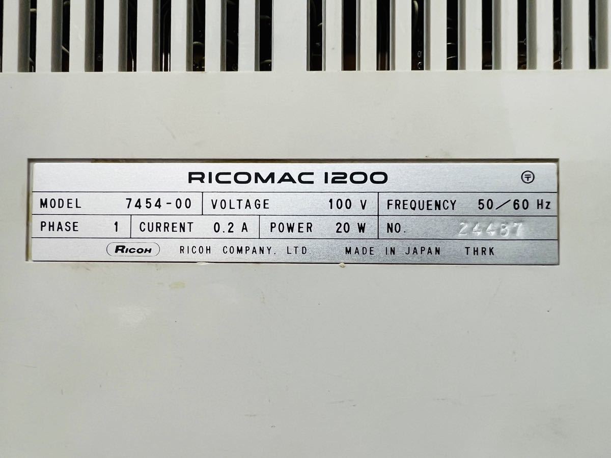 Ricoh リコー　RICOMAC 1200　リコマック　電子式卓上計算機　デスクトップ電卓　通電確認済　動作未確認　⑭_画像9