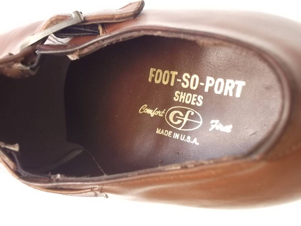 FOOT-SO-PORT S-8170★US11D★検索用,ストラップ,スリッポン,ローファー,茶,ブラウン,カーフ,デッド,ンテージ,アメリカ,米国,FLORSHEIM,USA_画像4