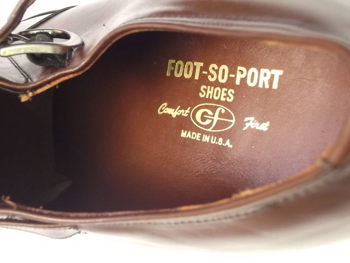 FOOT-SO-PORT S-8170*US13.5D* для поиска, ремешок, туфли без застежки, Loafer, чай, Brown, машина f, dead, винтаж, America, американский,FLORSHEIM