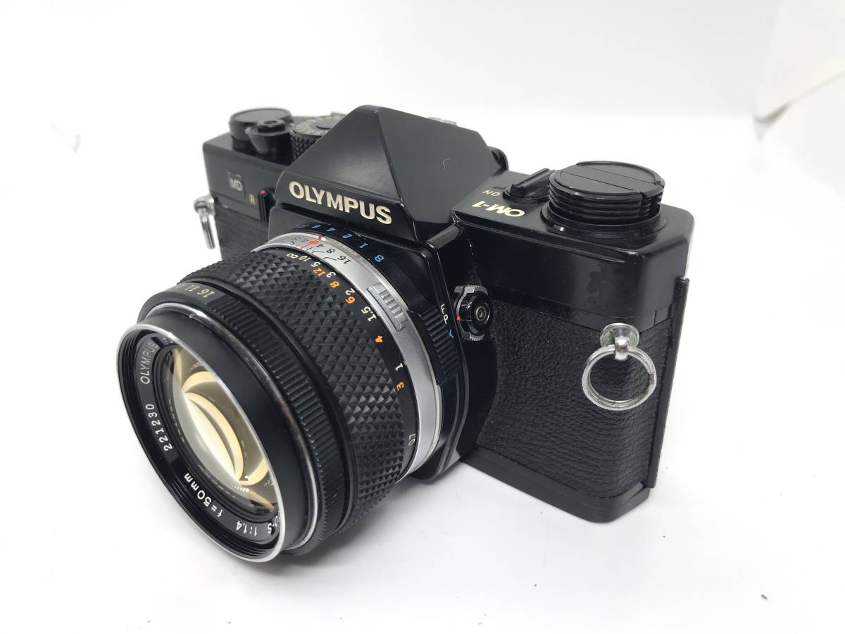 ◇ オリンパス OLYMPUS OM-1 ブラックボディ 35mm SLR 一眼 フィルムカメラ + OM-SYSTEM G.ZUIKO AUTO-S 50mm 1:1.4 レンズの画像2