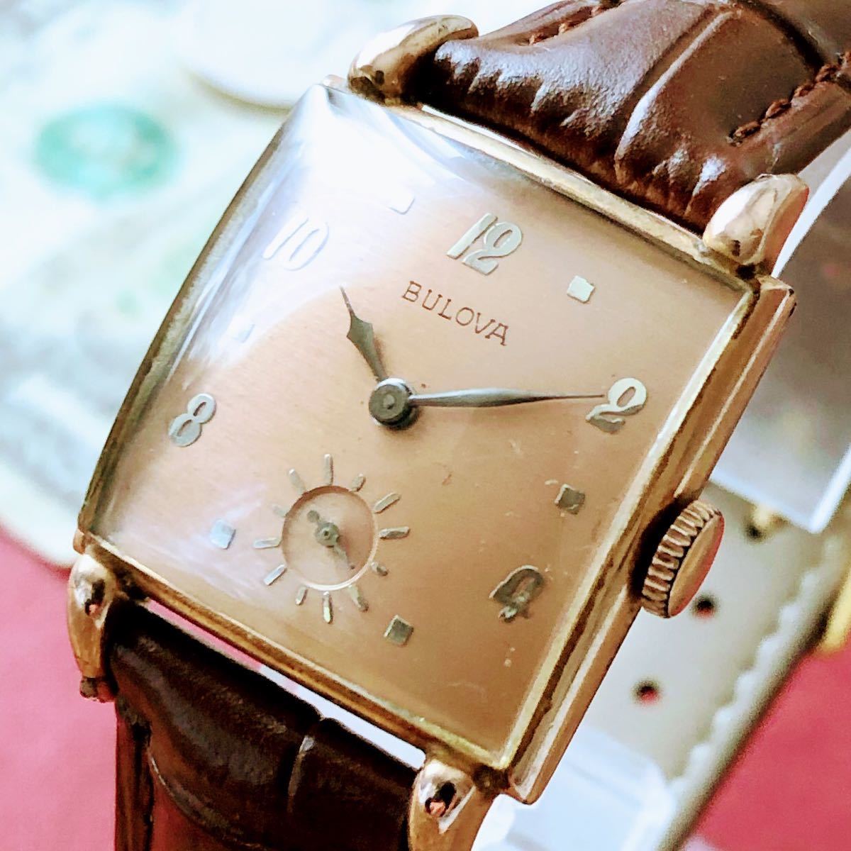ユナイテッドトウキョウ #2488【お洒落な高級感】メンズ 腕時計 ブローバ BULOVA 金張 動作品