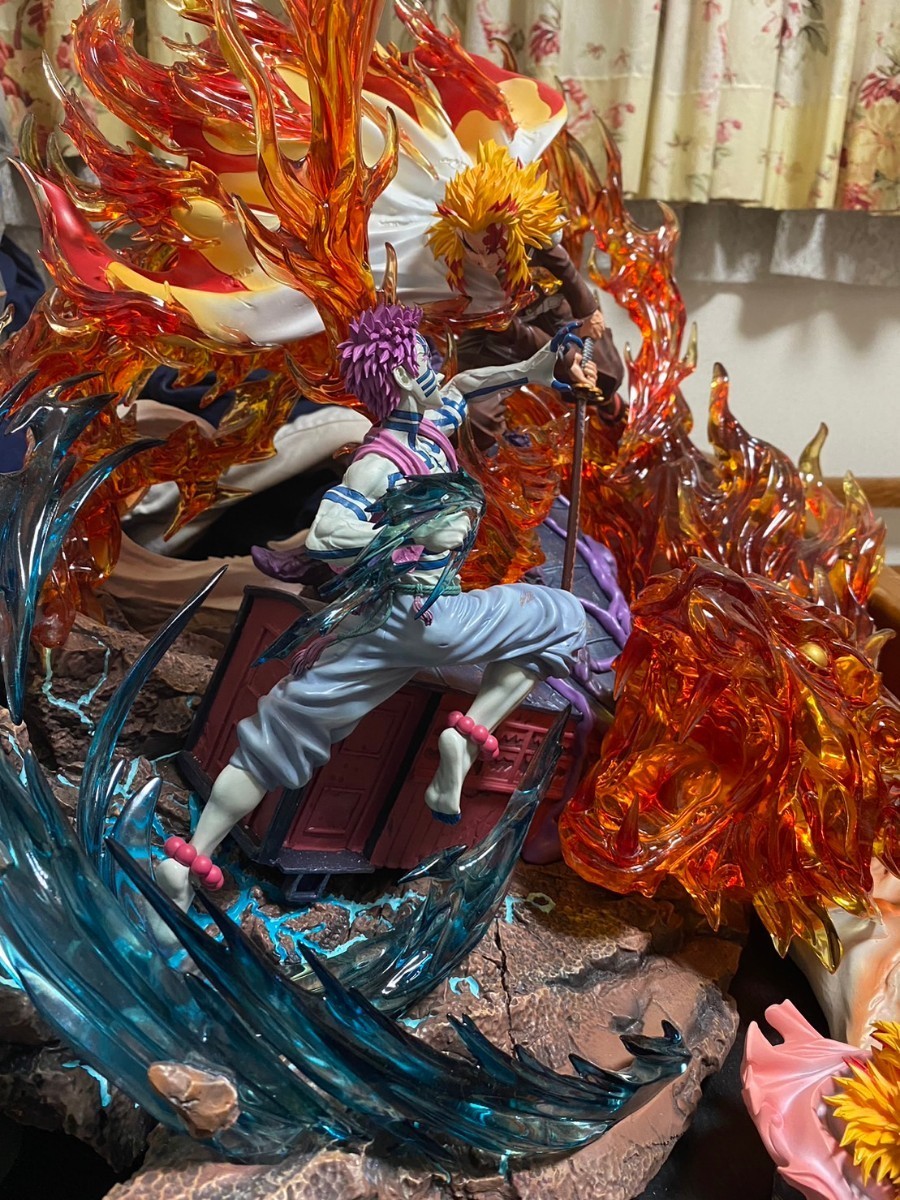 鬼滅の刃 フィギュア 煉獄杏寿郎vs猗窩座 ガレージキット LX-Studios