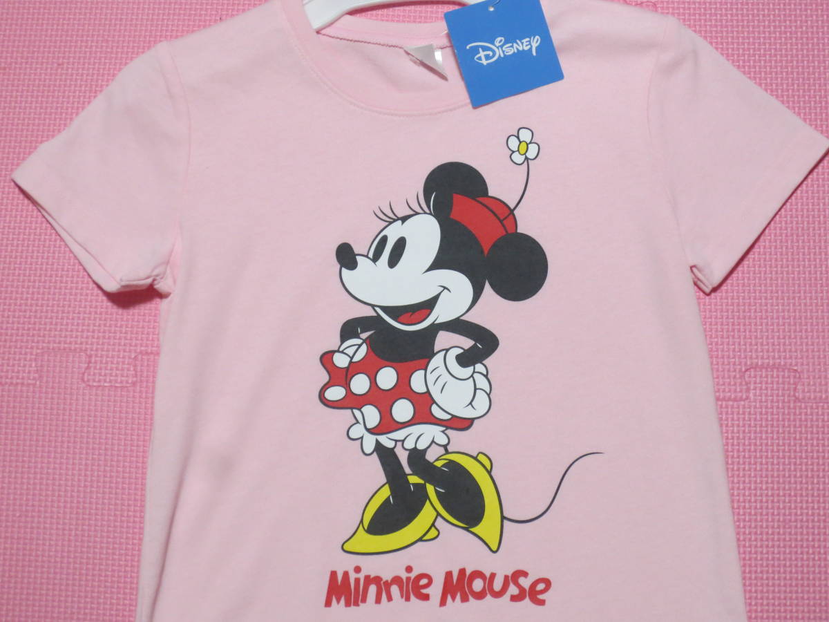  new goods 130 Minnie Mouse short sleeves T-shirt pink Disney minnie Chan lovely retro minnie child elementary school student girl summer thing 120cm~ free shipping 