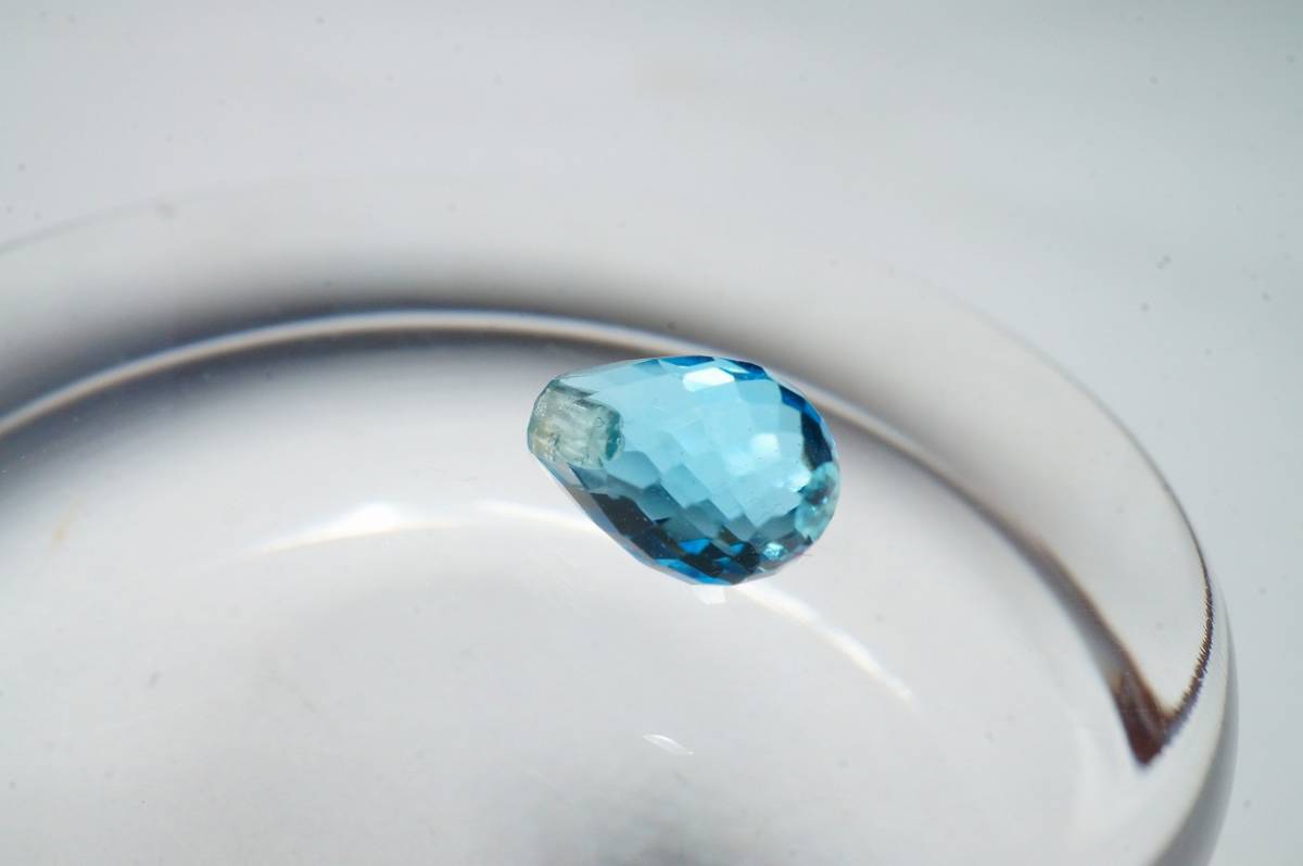 [ prompt decision special price! finest quality goods ] rare! high grade [ natural blue topaz ] yellowtail o let loose unset jewel /0.98ct