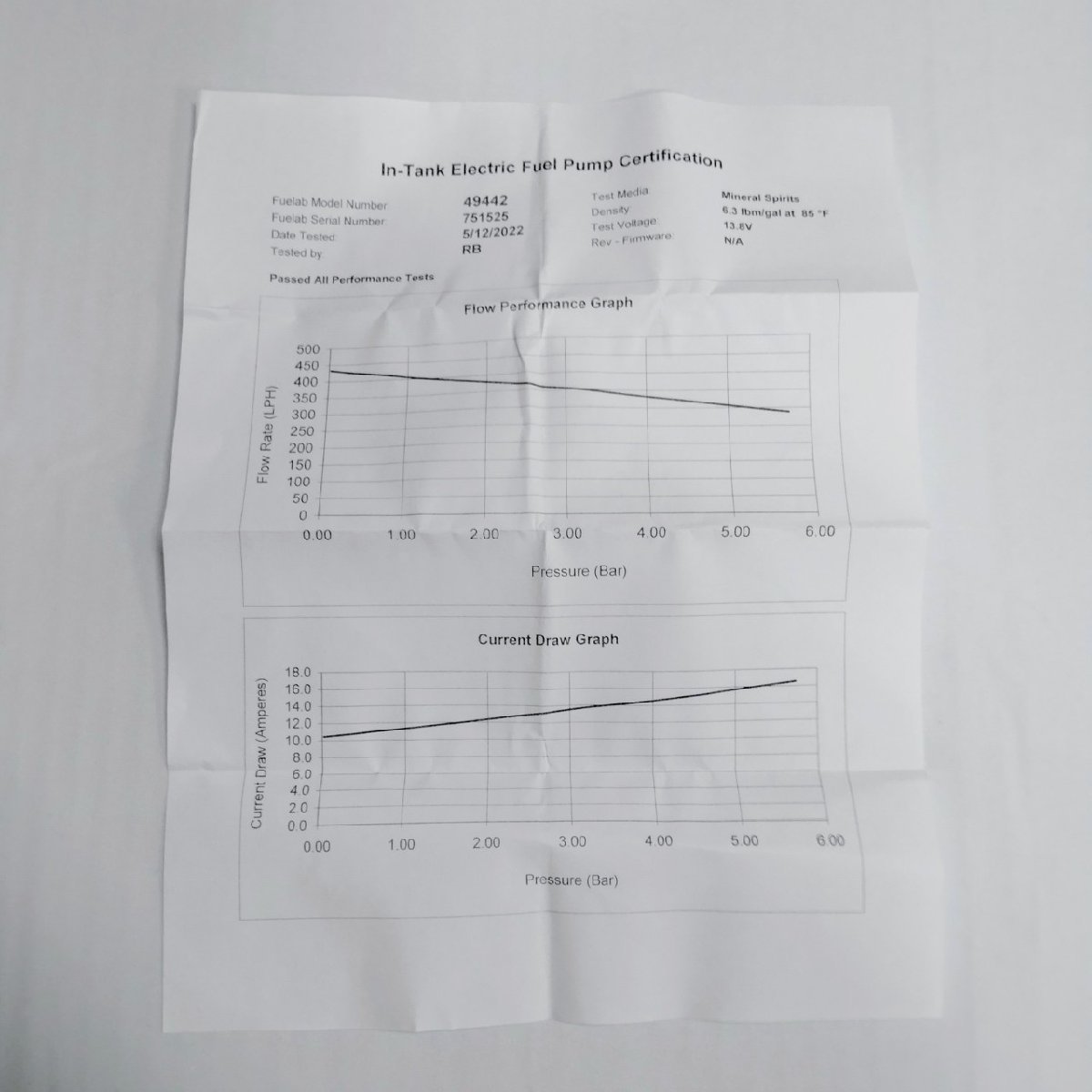 FUELAB　インタンク式燃料ポンプ 340lph (E85対応）社外 汎用品 - 494 シリーズ -　商品コード：49442　数量1_画像8