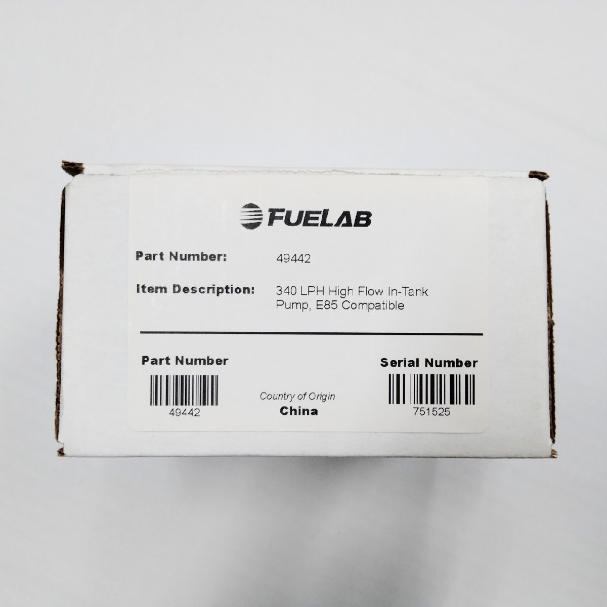 FUELAB　インタンク式燃料ポンプ 340lph (E85対応）社外 汎用品 - 494 シリーズ -　商品コード：49442　数量1_画像5