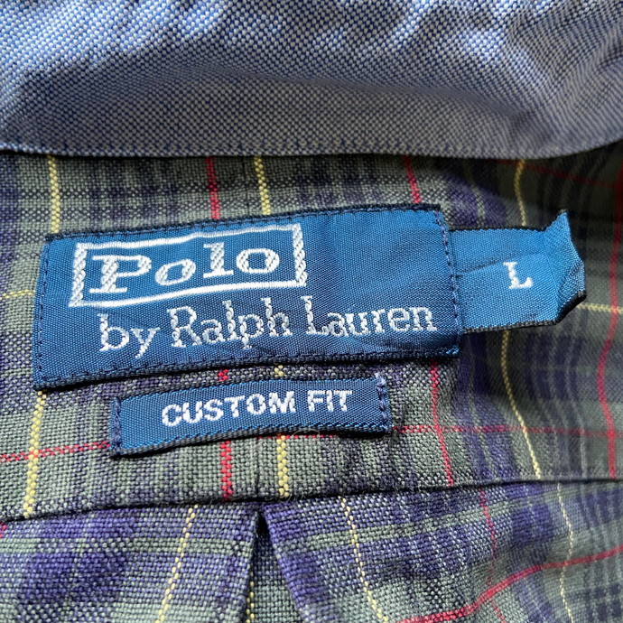 Polo by Ralph Lauren ラルフローレン 長袖 CUSTOM FIT チェックシャツ メンズL_画像10