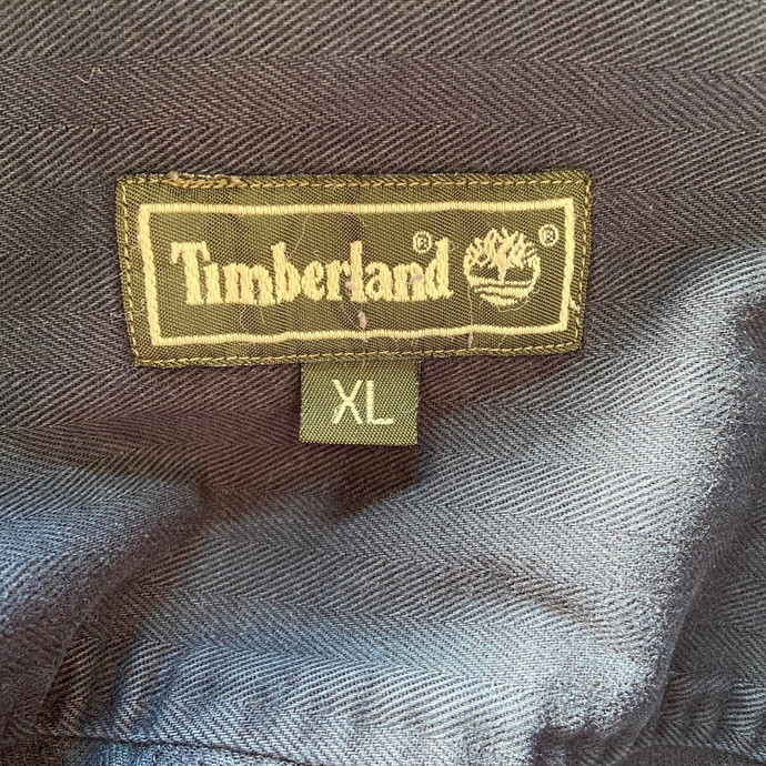 90年代 ティンバーランド ヘリンボーン ボタンダウンシャツ メンズXL_画像9