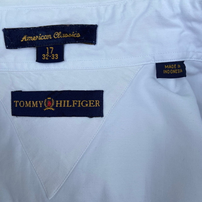 90年代 TOMMY HILFIGER トミーヒルフィガー 長袖 オックスフォードシャツ メンズXL相当_画像9