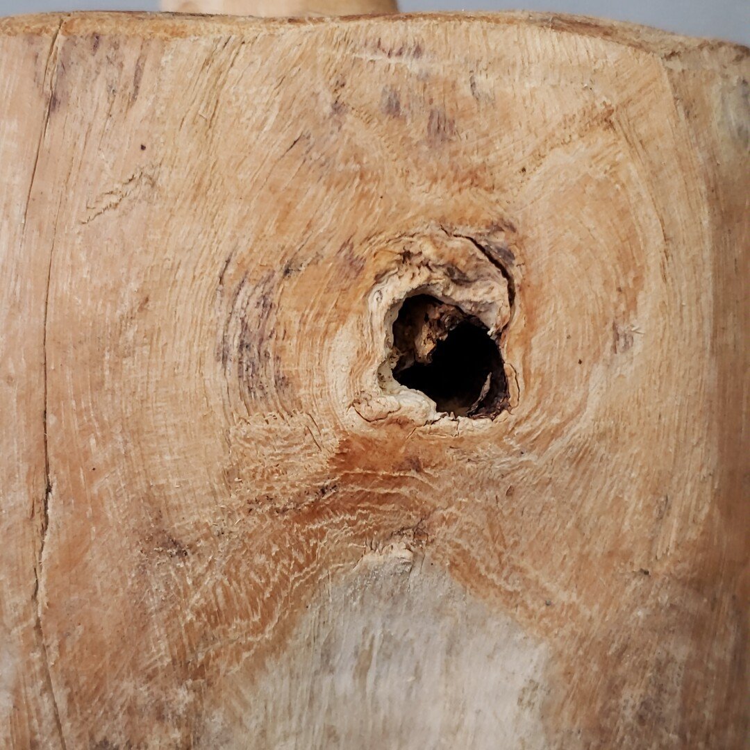 藁打ち 砧 きぬた 横槌 木槌 直径約14㎝×全長25cm 稲叩き 木製品