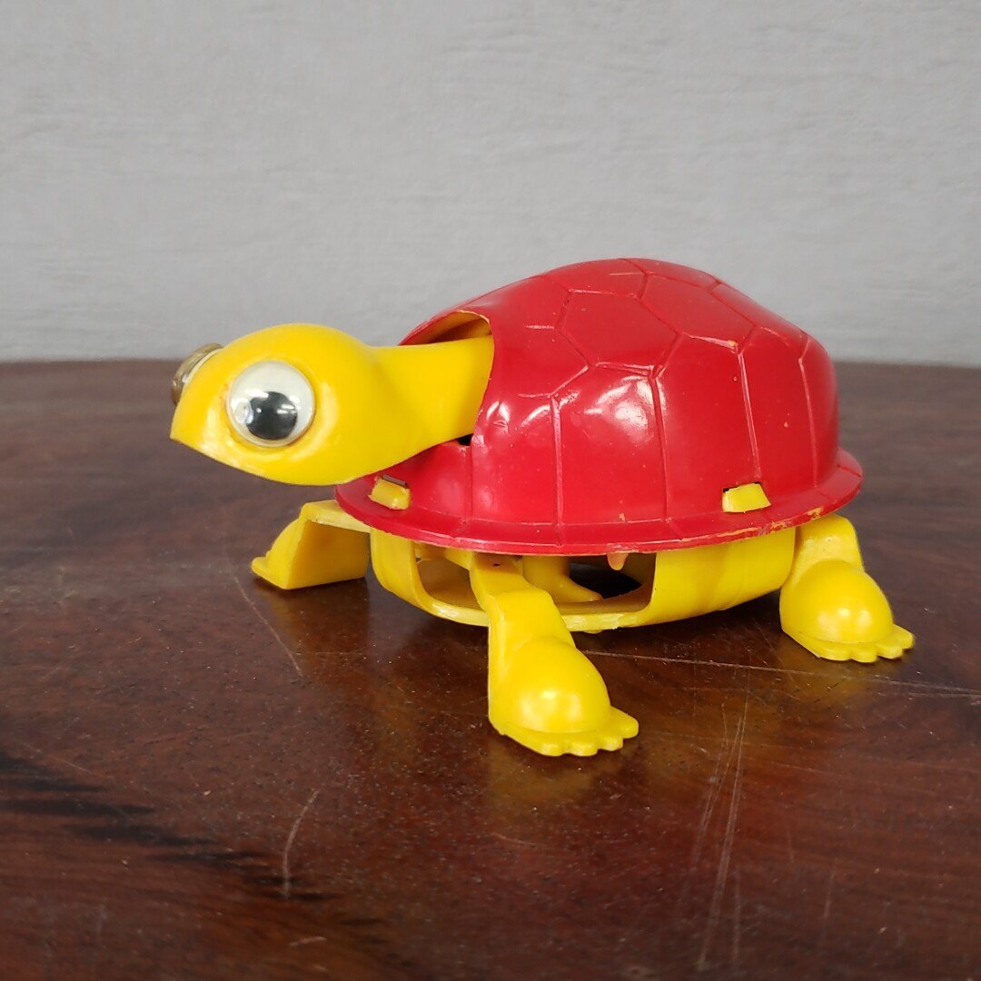  made in Japan .... toy turtle movement.! turtle zen my type neck . stretch .. does retro toy ... playing interior antique [60a1255]