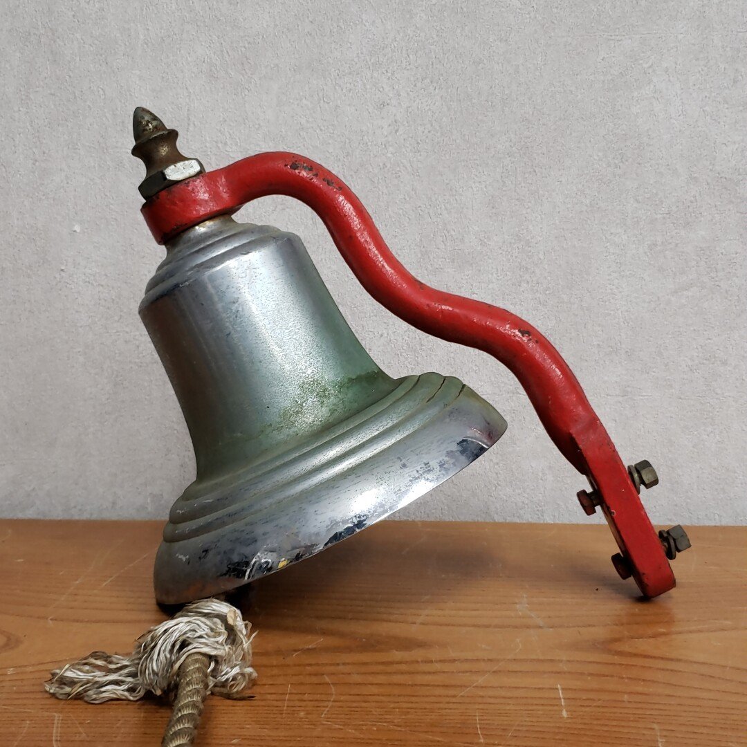  пожарная машина. колокольчик bell диаметр примерно 23cm пожарная машина половина колокольчик морской bell сирена bell старый подлинная вещь годы предмет retro Showa Retro Vintage колокольчик [120s1353]
