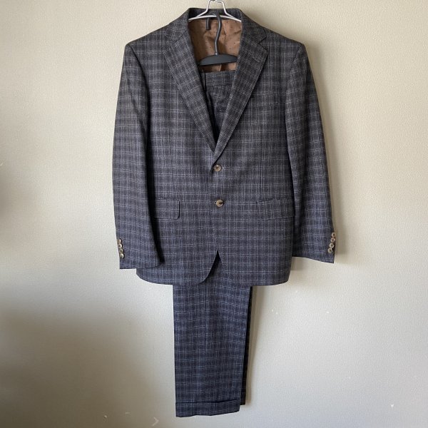 Vitale Barberis Canonico ヴィターレ バルべリス カノニコ SUPRE120'S 高級 シングル スーツ セットアップ ジャケット パンツ　_画像1