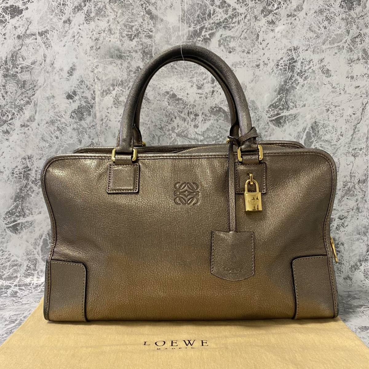 激安正規 LOEWE Z211735 レザー シャンパンゴールド アマソナ28