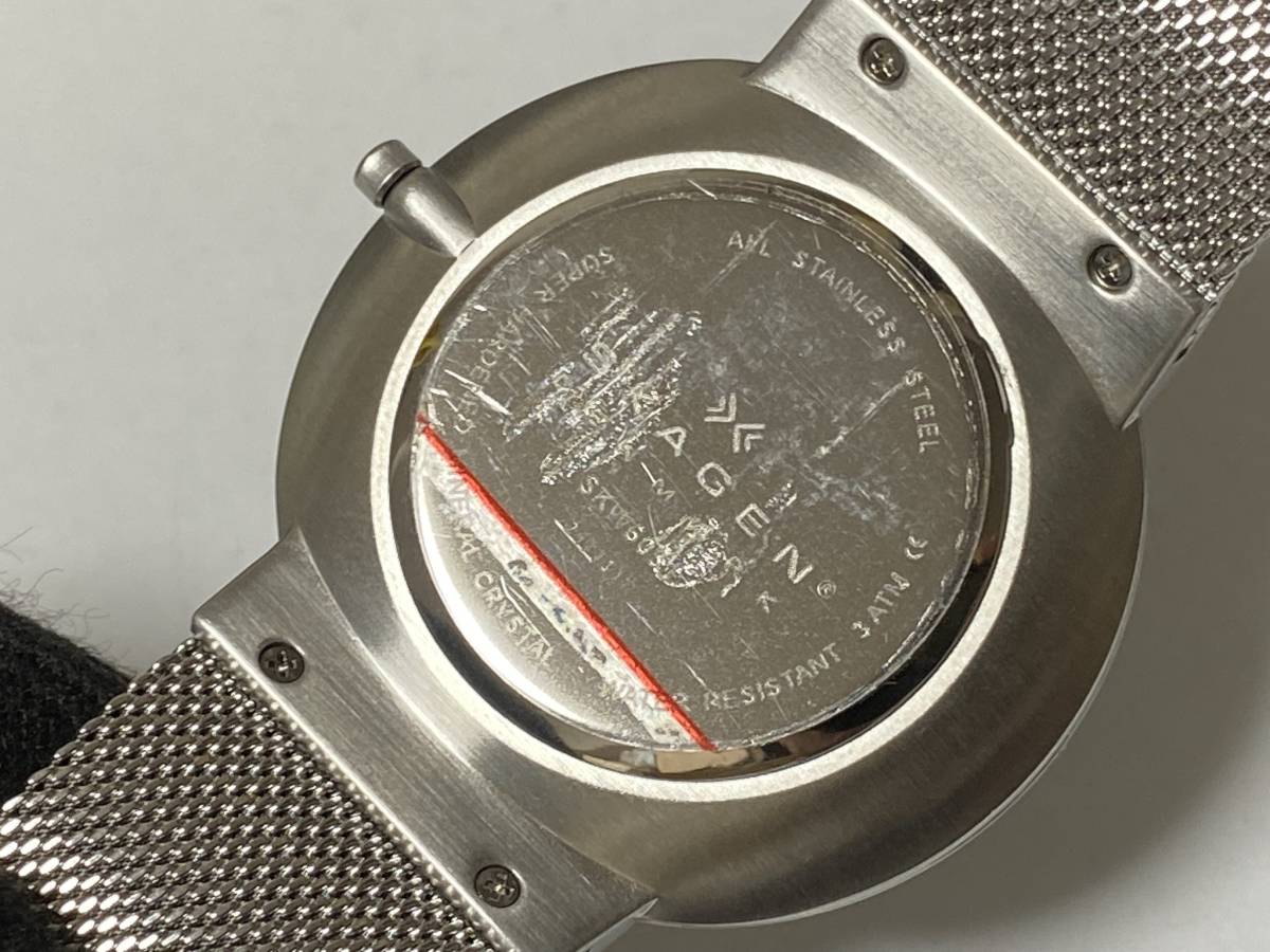 SKAGEN スカーゲン KLASSIK クラシック ブラック ダイヤル メッシュベルト 腕時計 SKW6051 展示未使用品　_画像8