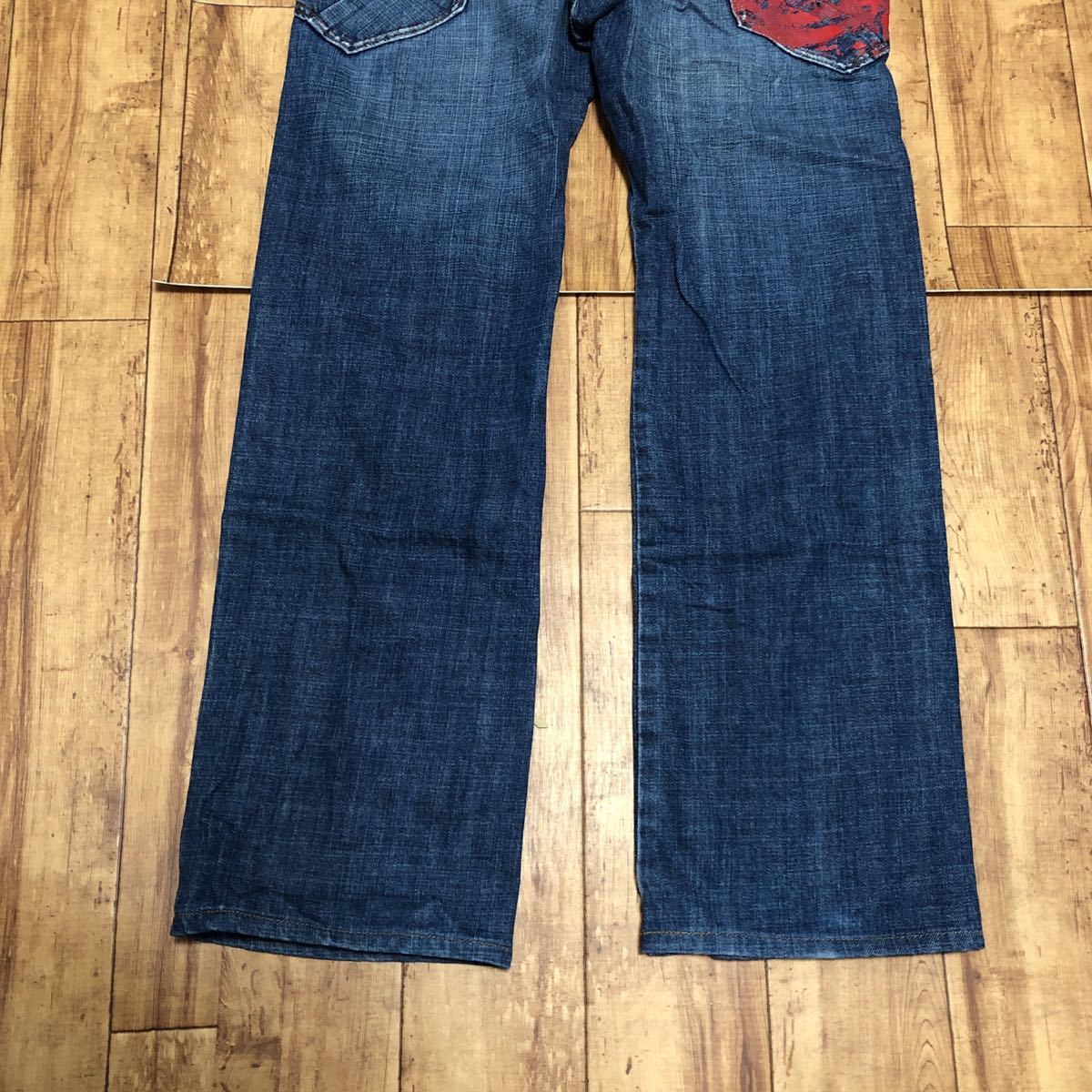 ◇ EtienneOzeki JEANS エティエンオゼキ ジーンズ Morocco Fit M10216 W30 デニムパンツ ヴィンテージ 加工 インディゴ_画像3