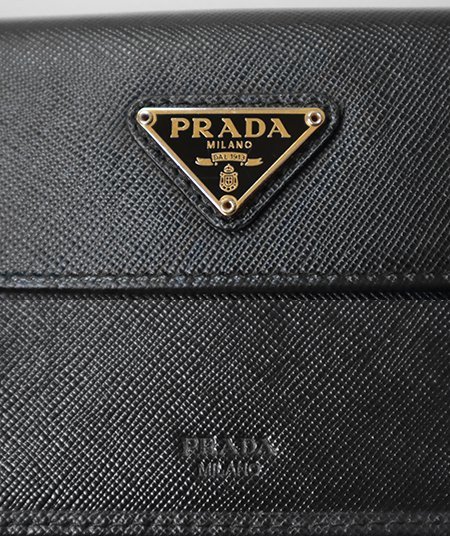 PRADA ◆ サフィアーノ レザー 長財布 黒 (箱入り) 三角ロゴプレート 小銭入れ付 ウォレット プラダ ◆C1_画像7