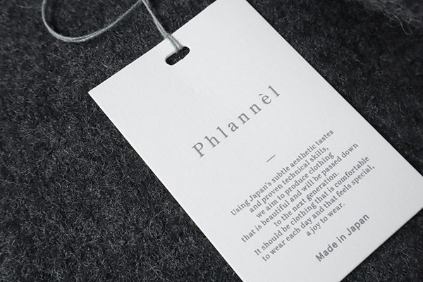 未使用 Phlannel ◆wool loop yarn collarless cardigan jacket カーディガン ジャケット チャコール 3 (下げ札付) フランネル ◆ZX17_画像7