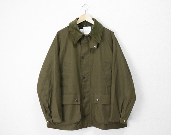 ★超美 Barbour × UNITED ARROWS ◆22AW OVERSIZE SOLID BEDALE オリーブ サイズ42 ビデイル バブアー ユナイテッドアローズ ◆WX17_画像1