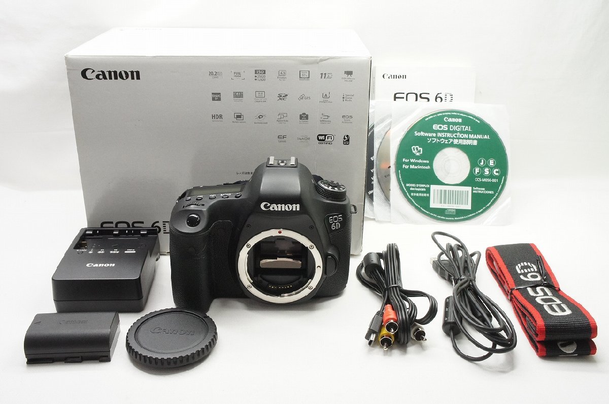 【アルプスカメラ】美品 Canon キヤノン EOS 6D ボディ デジタル一眼レフカメラ 元箱付 230310h