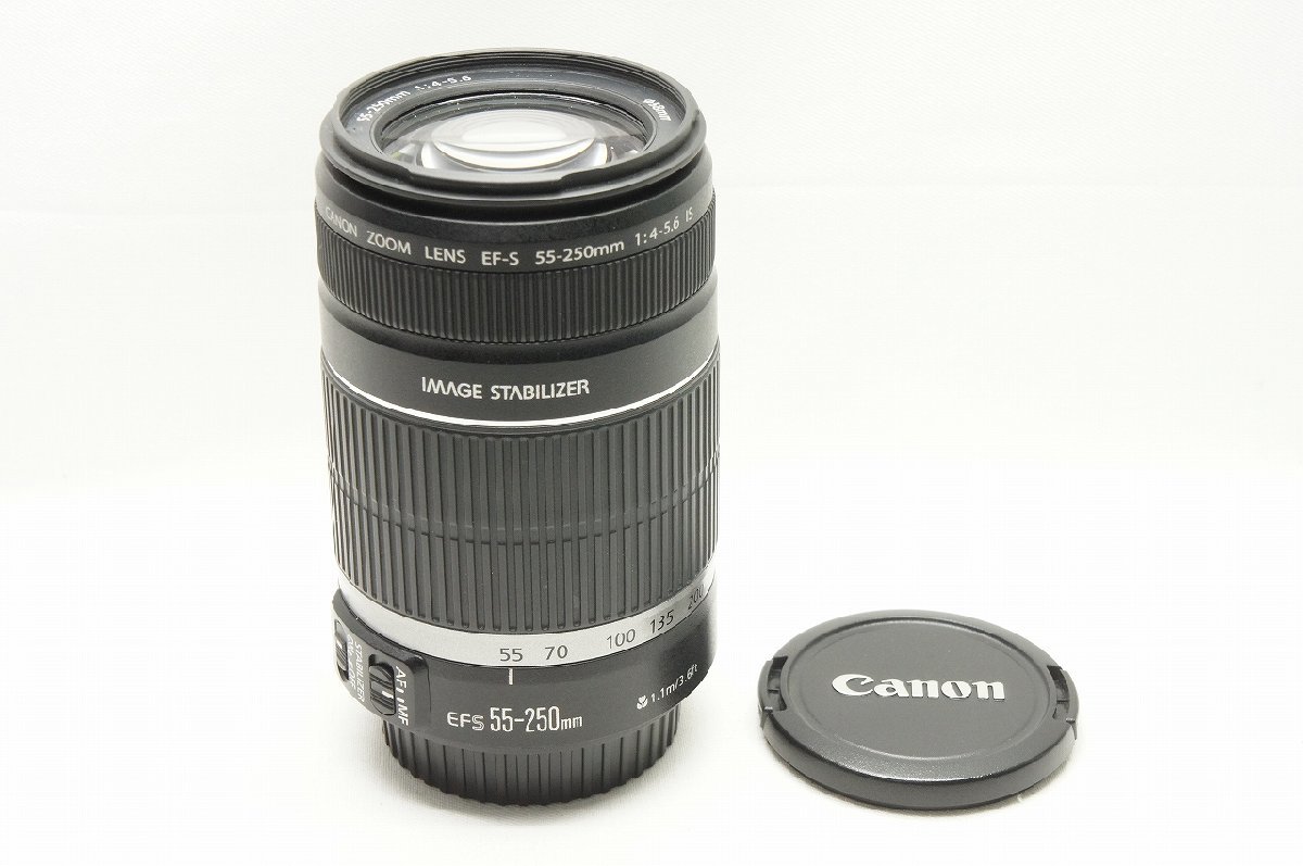 【アルプスカメラ】美品 Canon キヤノン EF-S 55-250mm F4-5.6 IS ズームレンズ APS-C 230302e