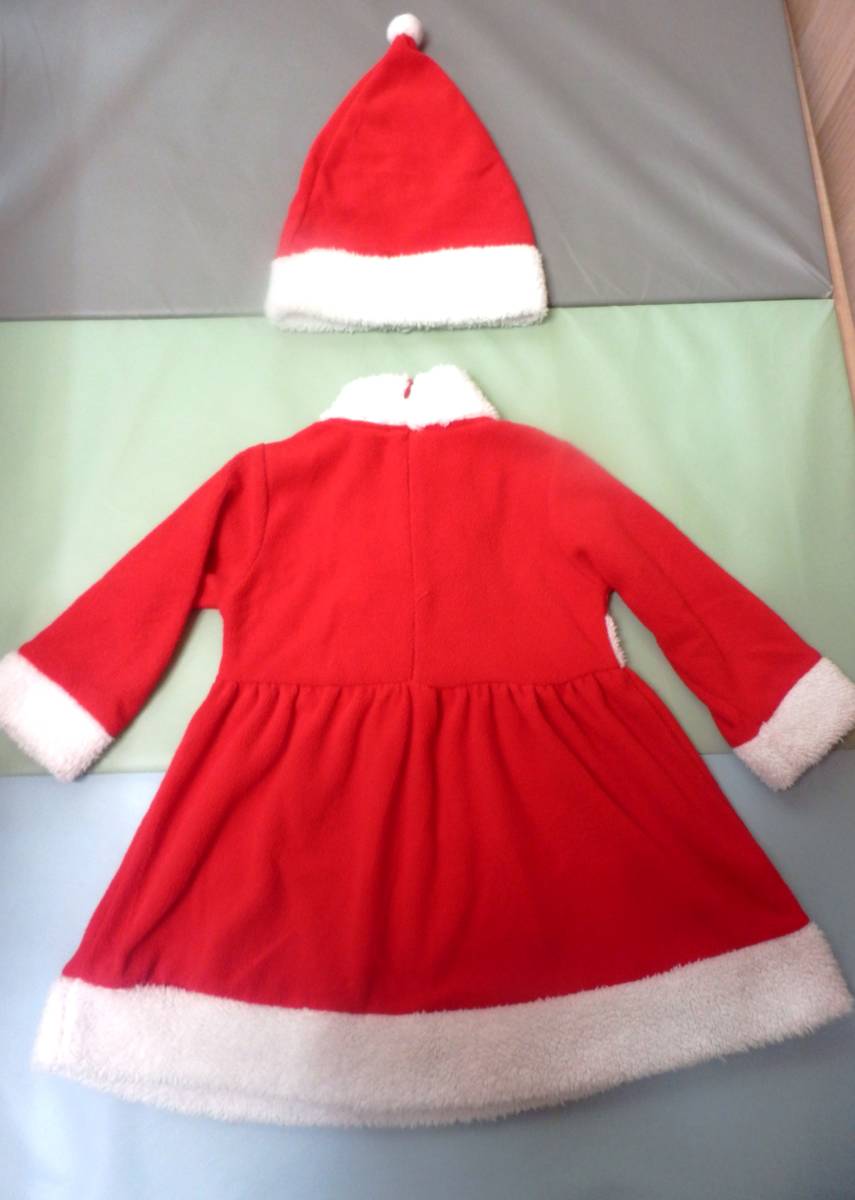 ベビー 子供服 サンタ 服 モコモコ フリース サンタドレス サイズ90 綿100% 着ればとてもかわいい_画像3