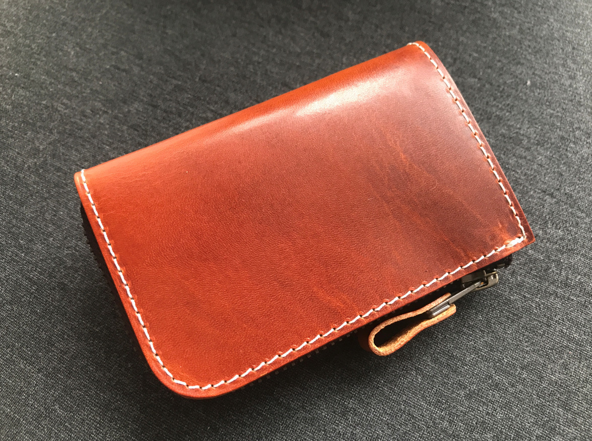 QB-68RB☆イタリアンレザー☆ハンドメイド☆L字財布☆ミニ財布☆ 財布