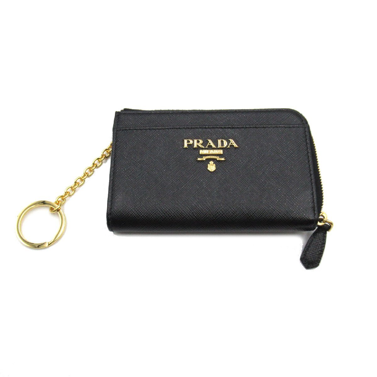 PRADA プラダ コインケース キーリング付きコインケース ブラック系