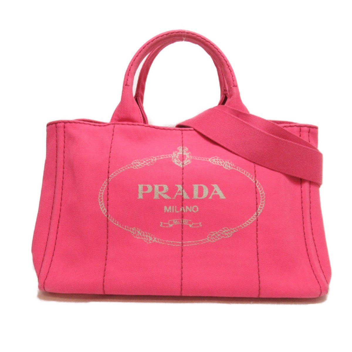PRADA プラダ トートバッグ 2wayカナパトート ピンク系 キャンバス 