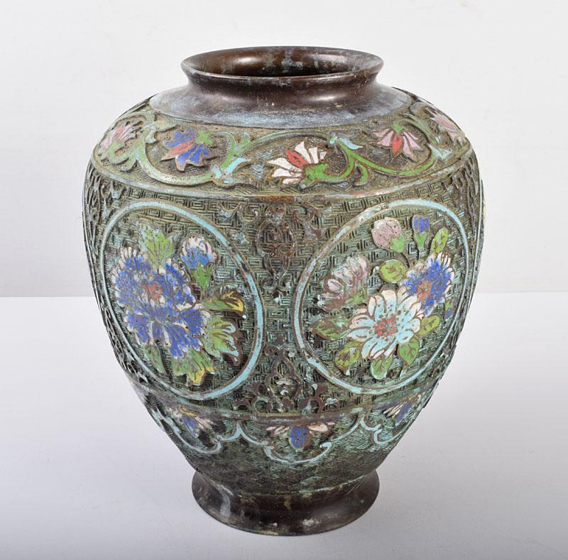 ブティック ヤフオク! - 中国 古七宝琺瑯彩 花鳥文盤 壁掛金具付 M