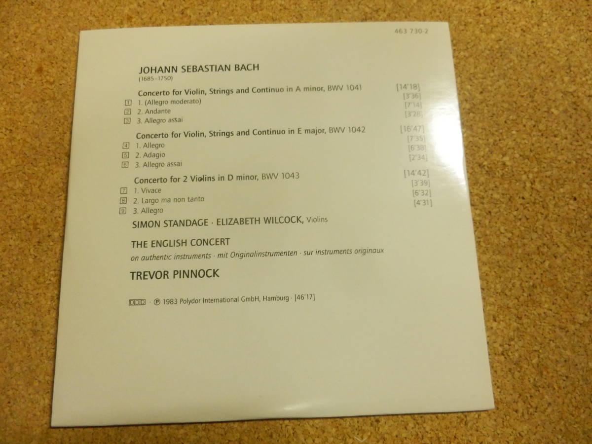 5CD輸入盤;Trevor Pinnock,The English Concert「BACH;Concertos」_画像8