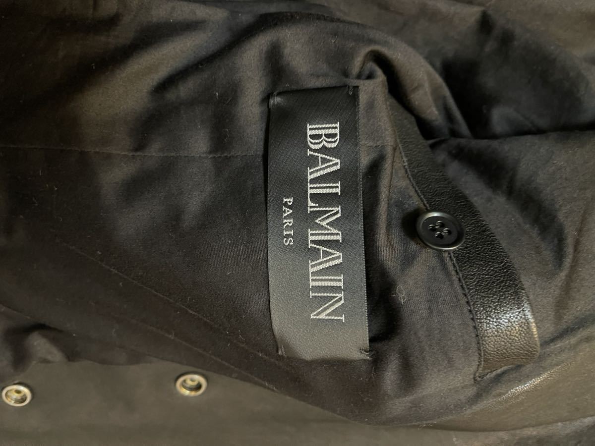 BALMAIN Balmain кожаный жакет Ram кожаный жакет кожа ягненка чёрный 48 L степень прекрасный товар внешний высококлассный линия 