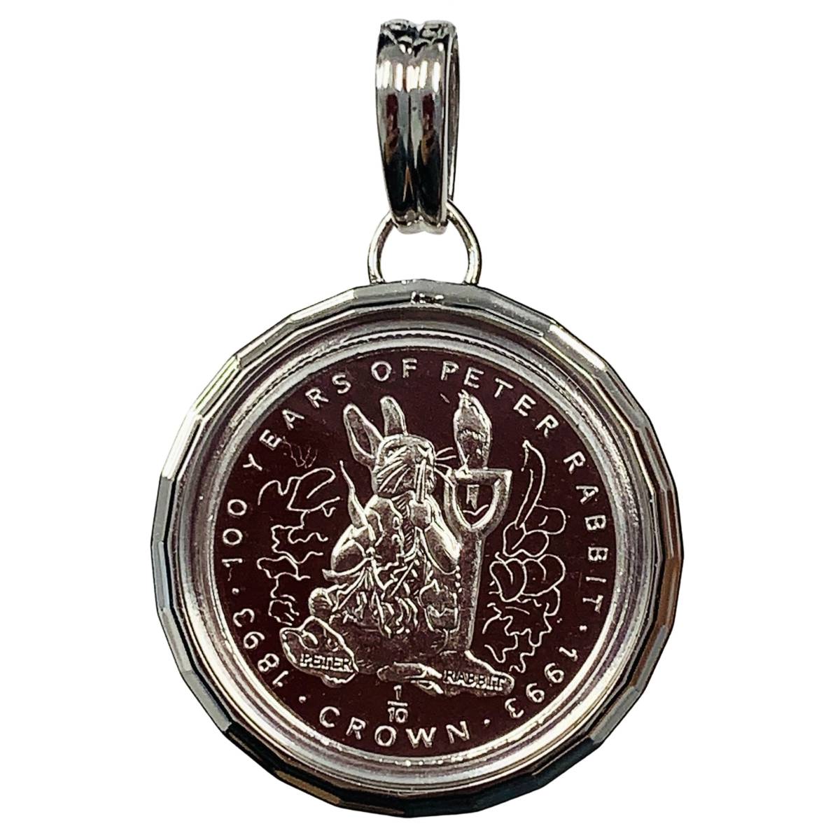  Peter Rabbit platinum .jiblarutaru1993 year platinum 1/10 ounce 8.2g coin pendant top collection protection glass attaching 