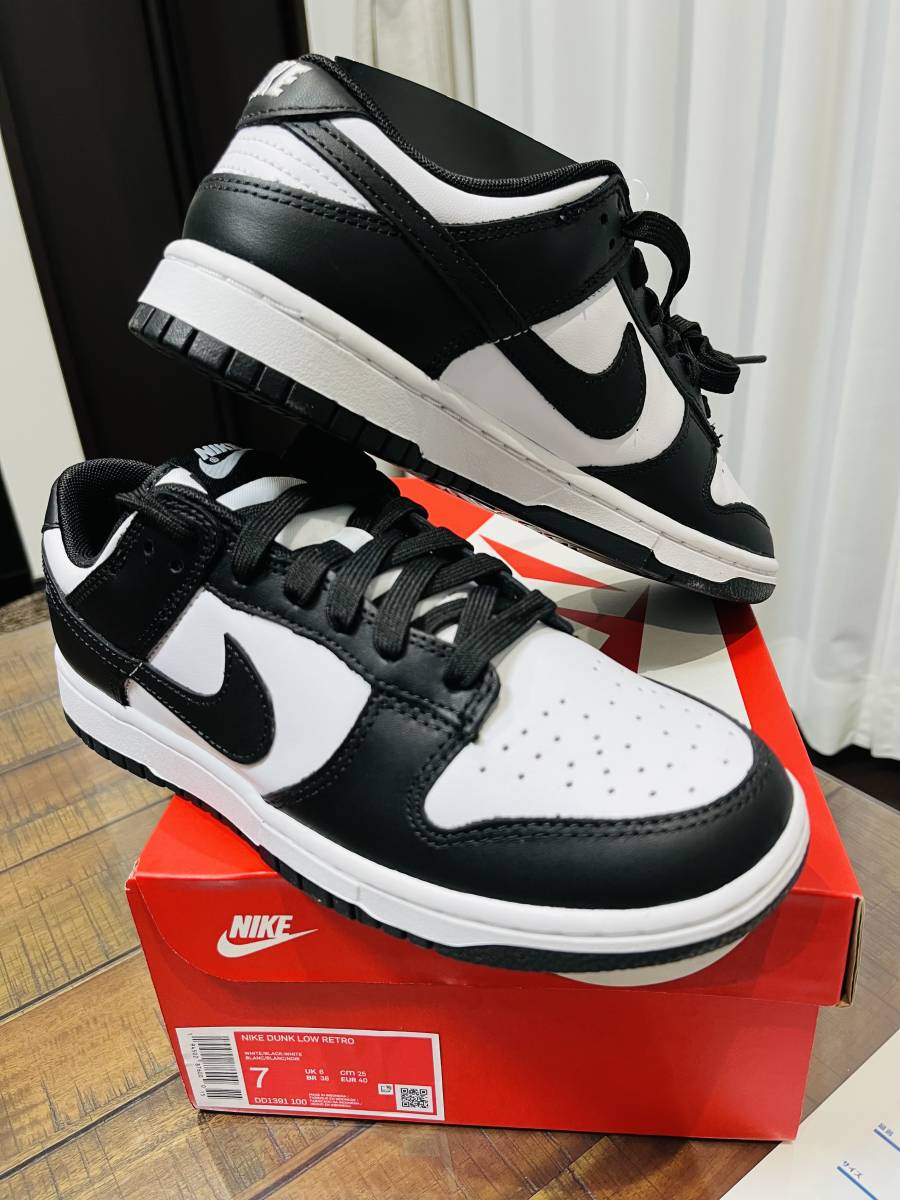 ダンク ロー パンダ DUNK LOW RETRO WHITE BLACK DD1391-100 タグ付