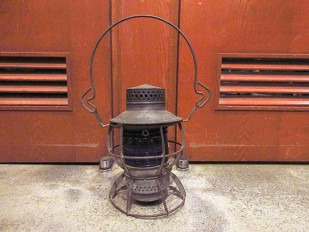  Vintage *DRESSEL Laile load lantern Junk *230304k6-otdeqp outdoor camp ADLAKE KERO blue glass 