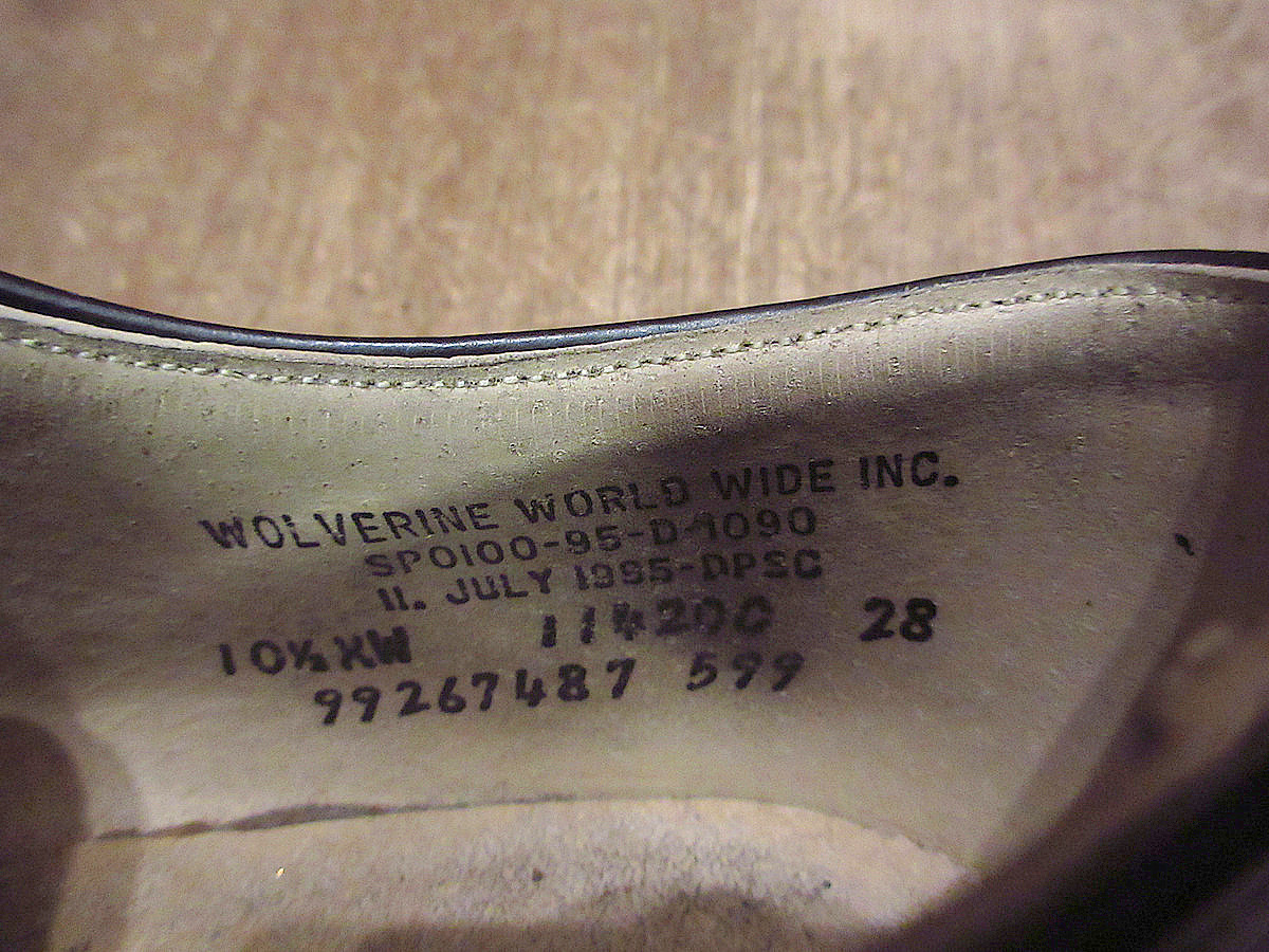 ビンテージ90’s●U.S.NAVYサービスシューズ黒size 10 1/2●230316j2-m-dshs-295cm古着1990sミリタリー軍モノ