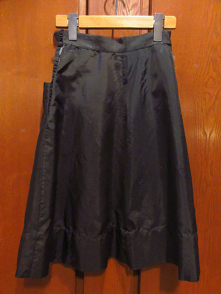  Vintage 50\'s*ORANGE BLOSSOM nylon skirt black absolute size W55cm*230312i5-w-skt-w22 black plain lady's 