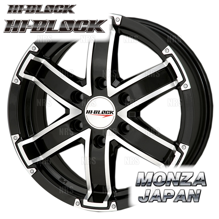 MONZA モンツァ HI-BLOCK (2本セット) 6.5J x 16 インセット+38 PCD139.7 6穴 ハイエース/レジアスエース他 (HIBLOCK-651638-2S_画像1