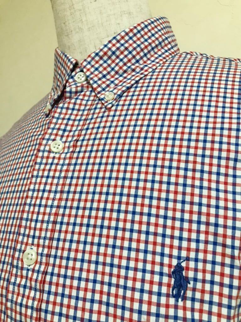 人気激安 美品 RALPH ラルフローレン リネン チェック シャツ XS