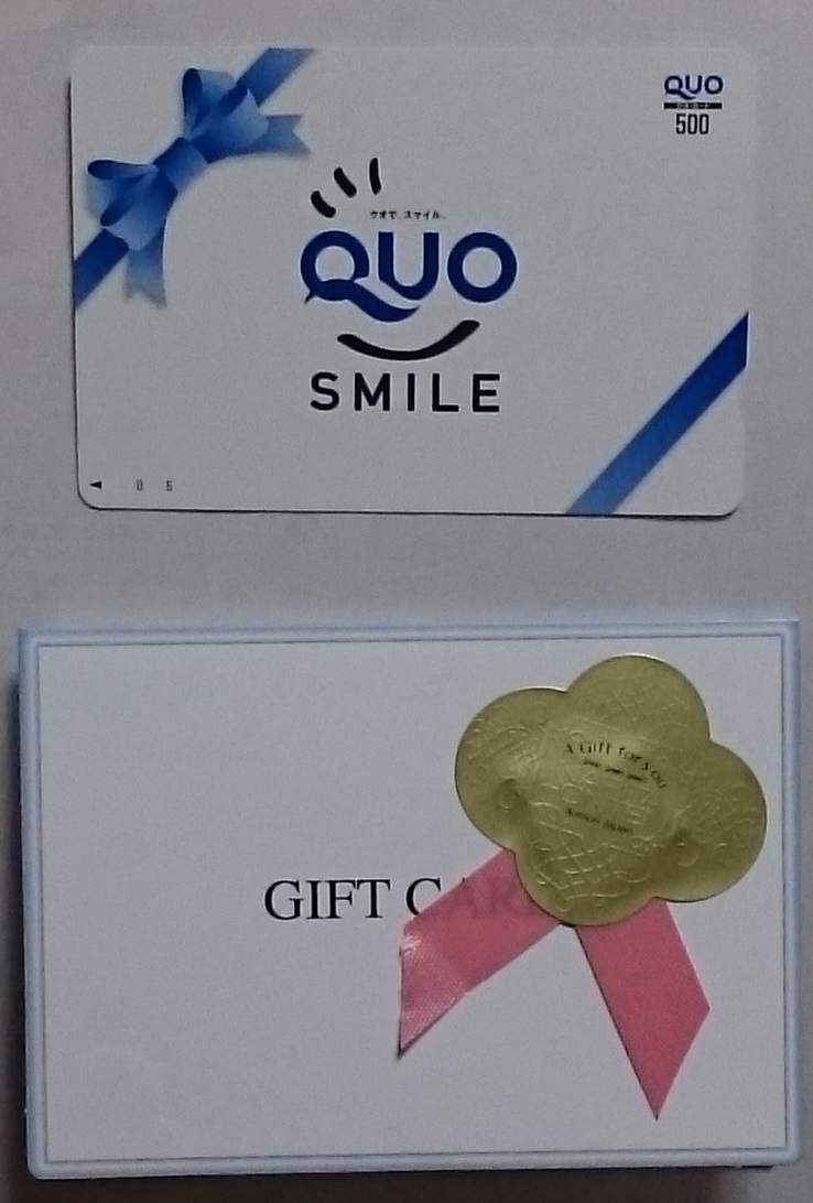  unused goods * QUO card 500 jpy gift pattern case attaching .* Point .. and so on 
